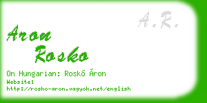aron rosko business card